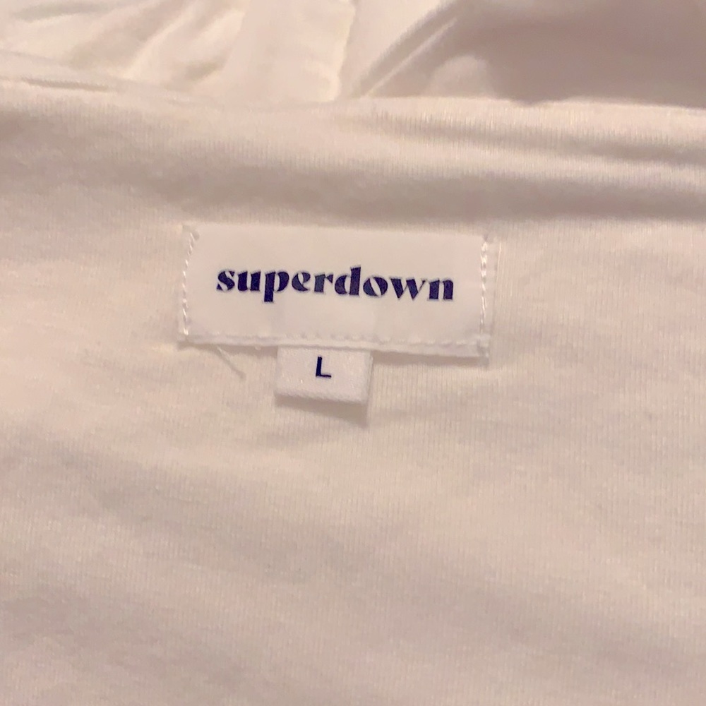 REVOLVE Superdown Gene Cross Front Bodysuit in White - Picture 5 of 5